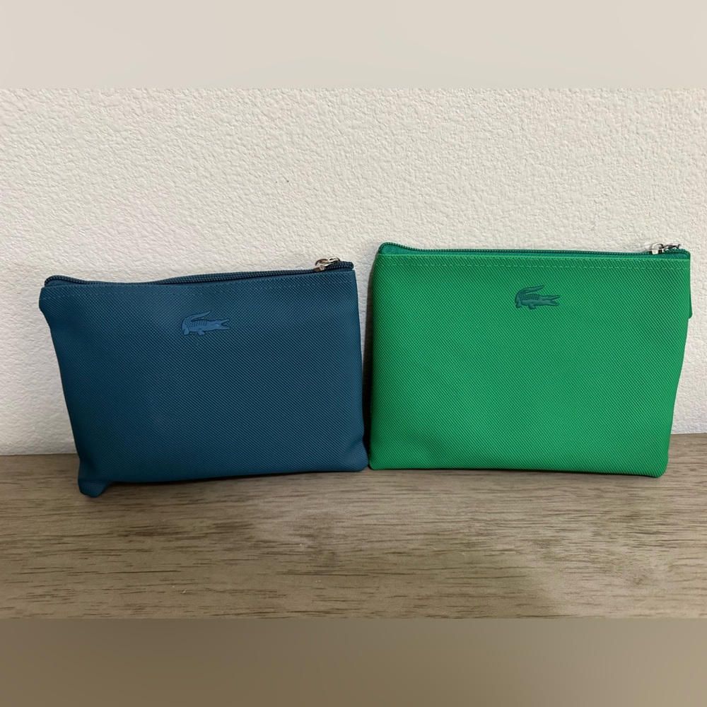 Two Lacoste Turkish Airlines Business Class Amenities Bags
